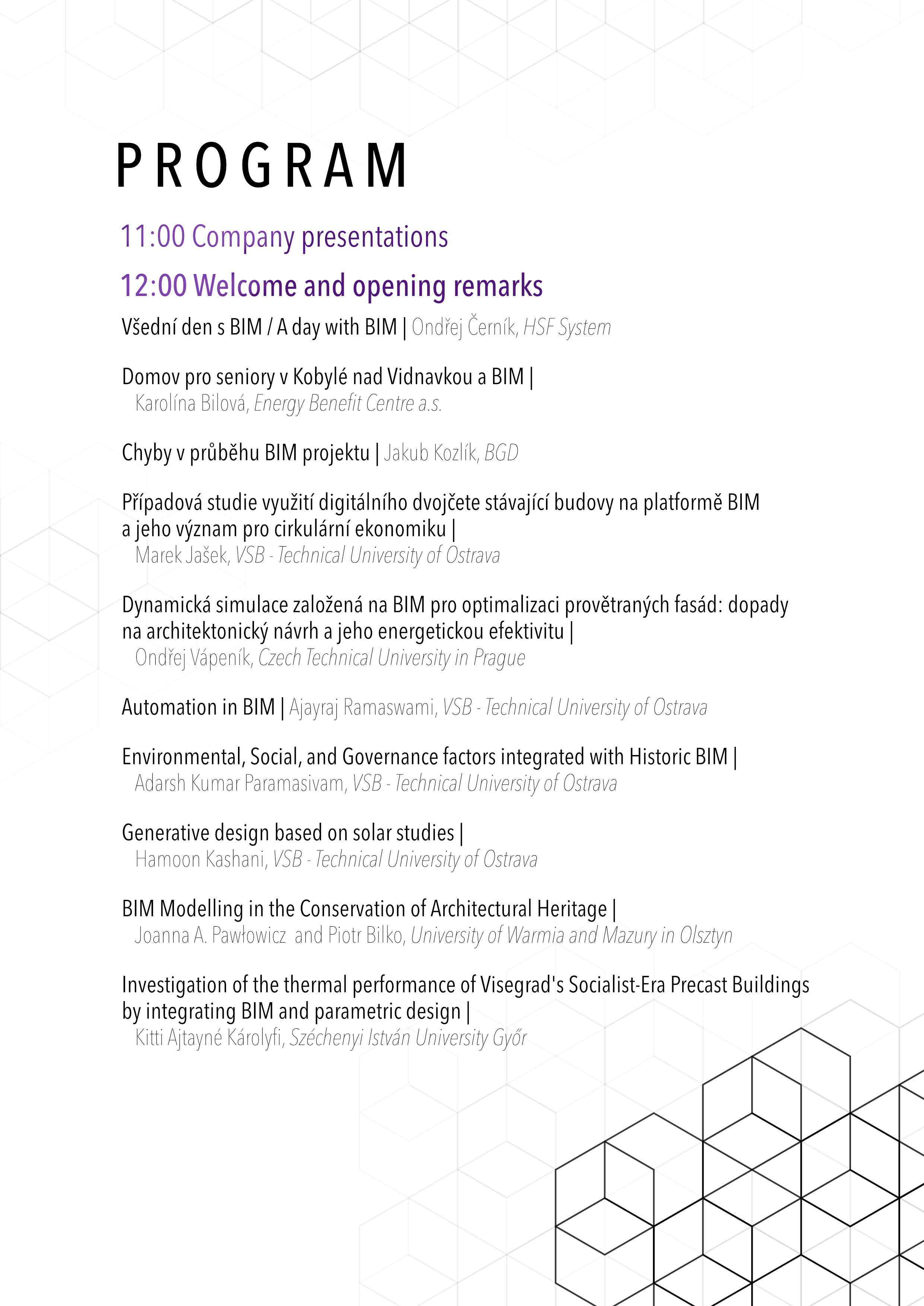 BIM Friday - Program 2025_opraveno