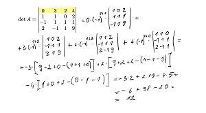 Determinant 4.řád Laplaceův rozvoj