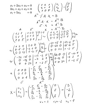 Soustava lineárních rovnic - inverzní matice