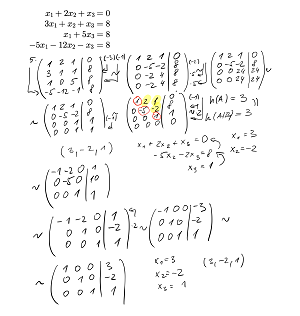 Soustava lineárních rovnic - jediné řešení
